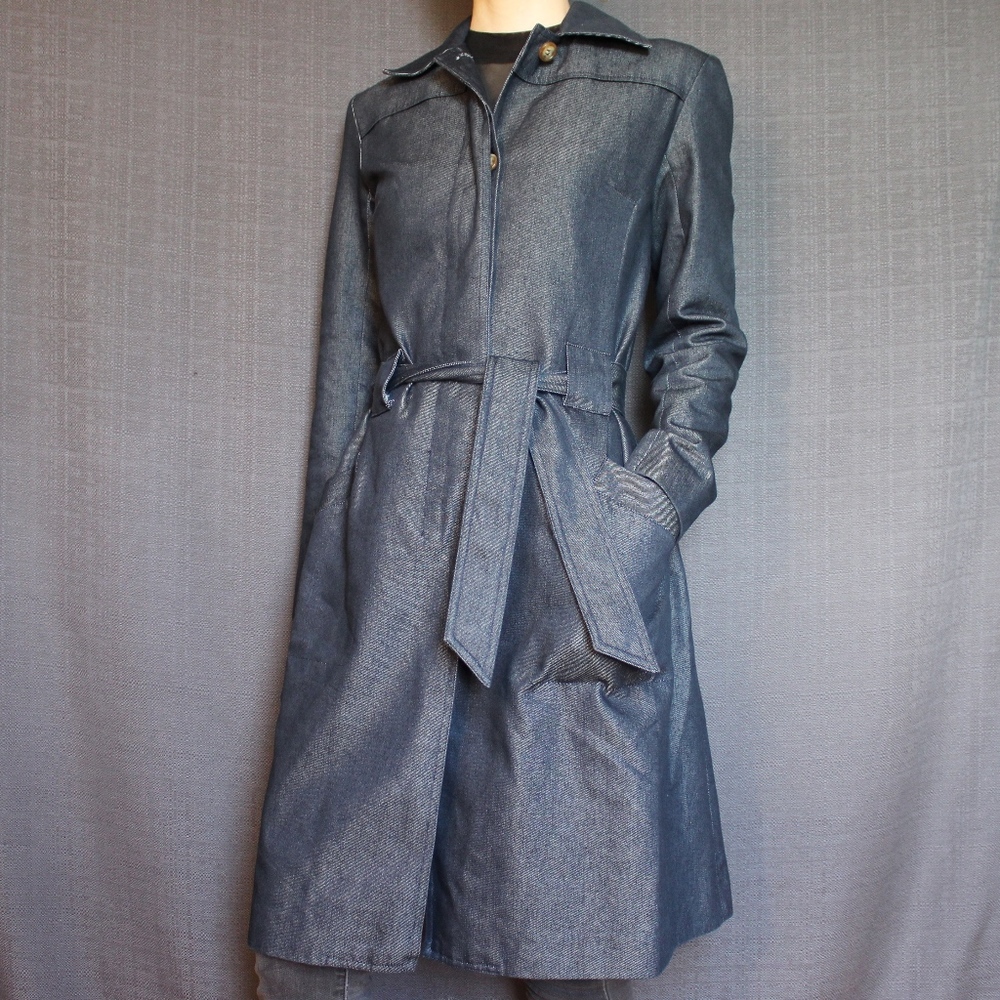 Club Monaco Navy Trench Coat Size S